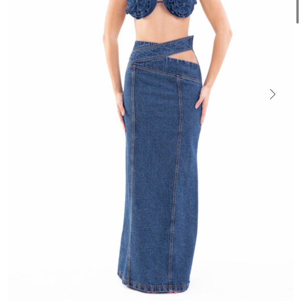 The Concept Maxi Denim Skirt